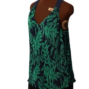 Banana Republic blue & green tropic tank